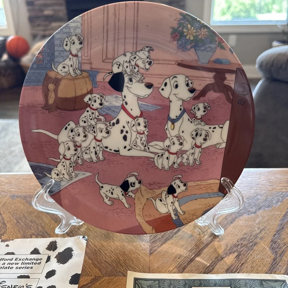 Watch Dogs Plate 101 Dalmatians #1 Walt Disney Movie Film Bradford Exchange COA